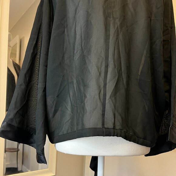 NWT Steve Madden Black Sheer Evening Beaded Cocoon Cardigan, One Size - Picture 12 of 16